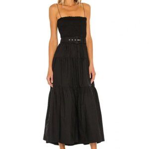 L'Academie The Nour Midi Dress, Black S